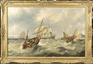 NICHOLAS POCOCK OIL, MARITIME SCENE.