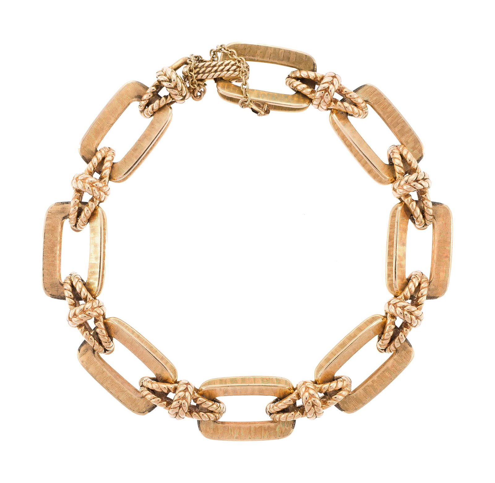 VINTAGE 14K YELLOW GOLD BRACELET. (1 of 11)