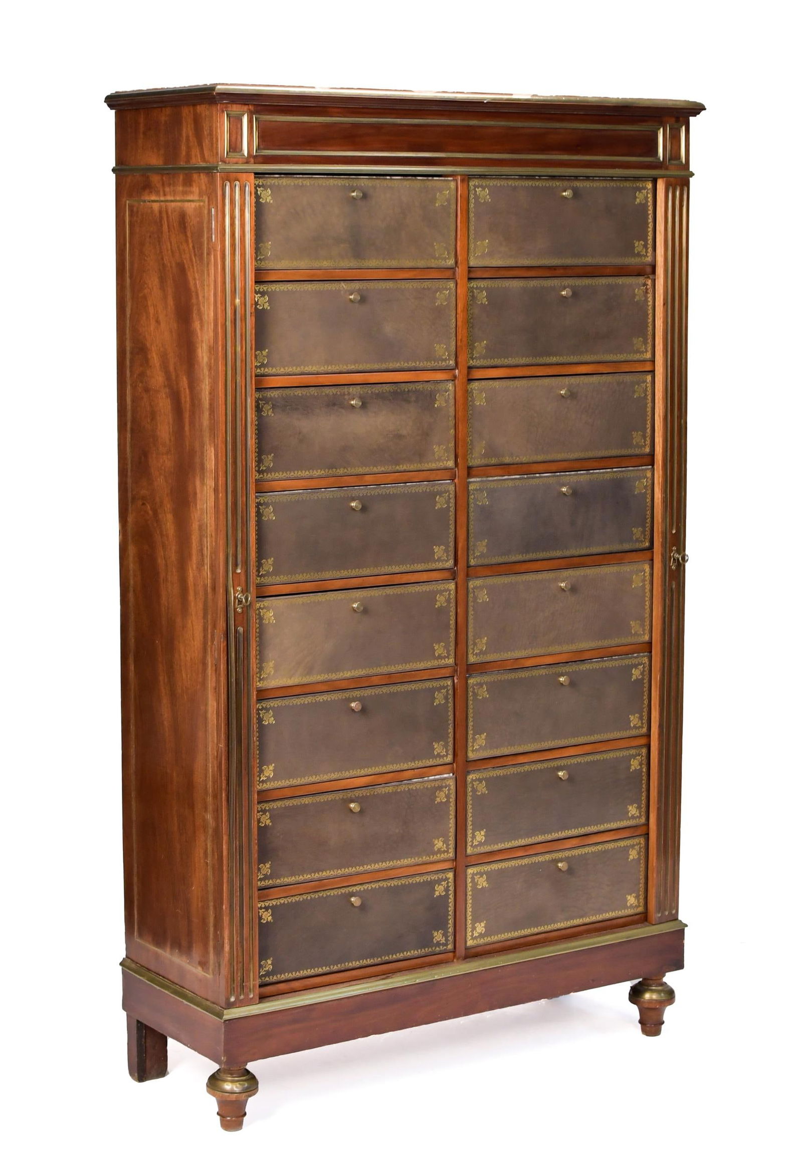 ANTIQUE FRENCH NAPOLEON III CARTONNIER CHEST. (1 of 14)