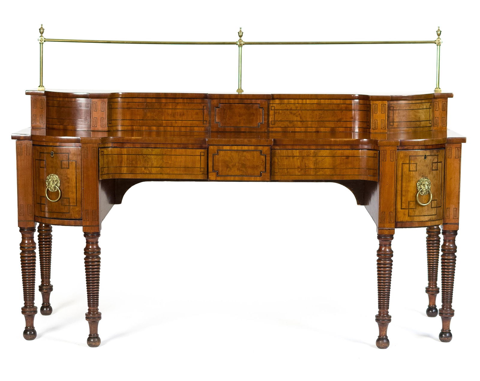 FINE ENGLISH REGENCY MAHOGANY SIDEBOARD. (1 of 15)