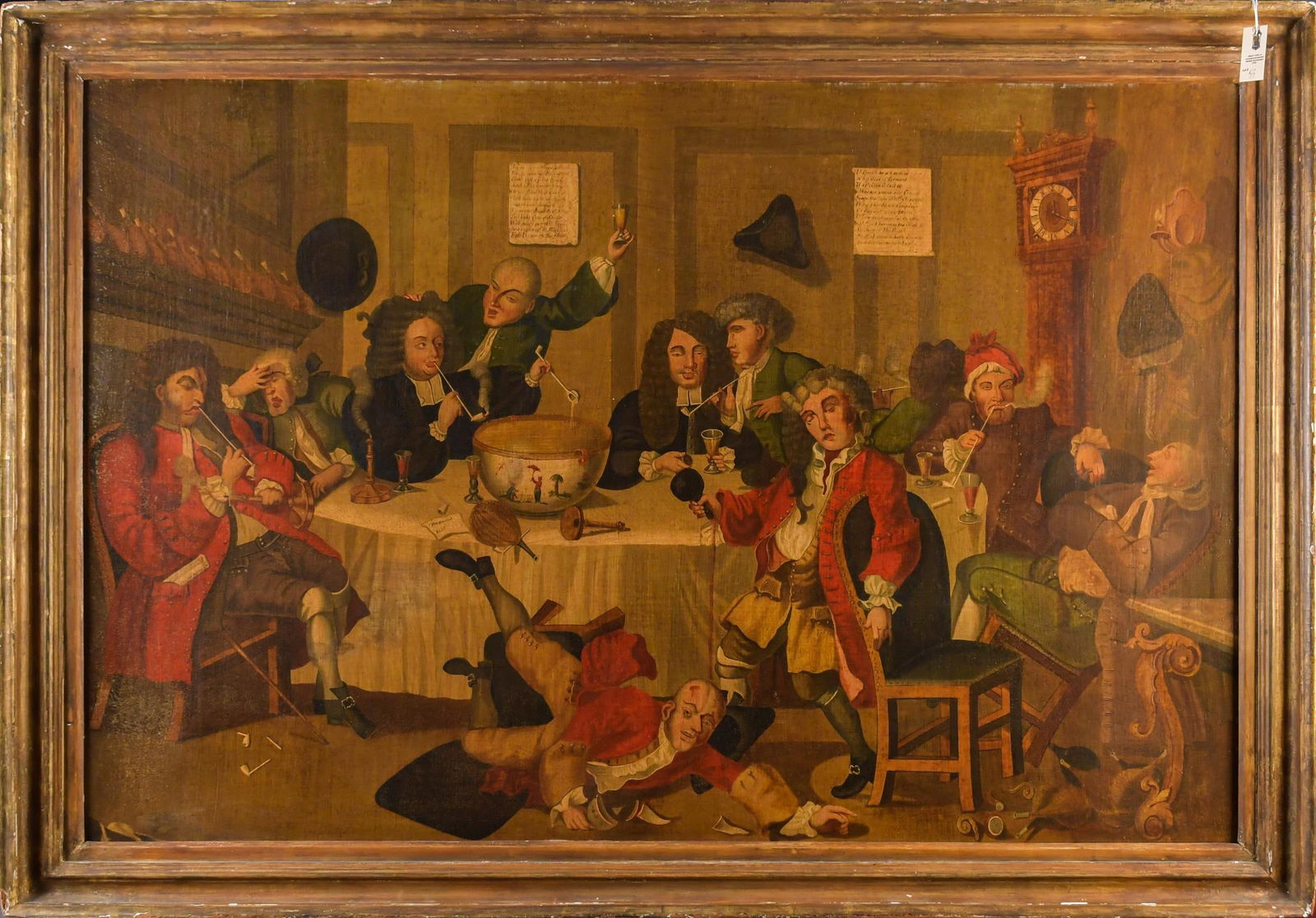 LARGE OIL AFTER HOGARTH, A MIDNIGHT CONVERSATION. (1 of 12)