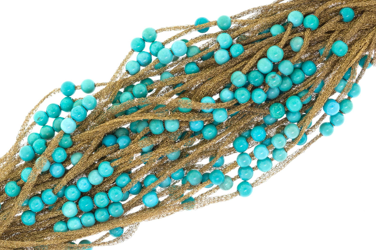 CALGARO RUGIADA 18K GOLD & TURQUOISE BRACELET. (1 of 7)