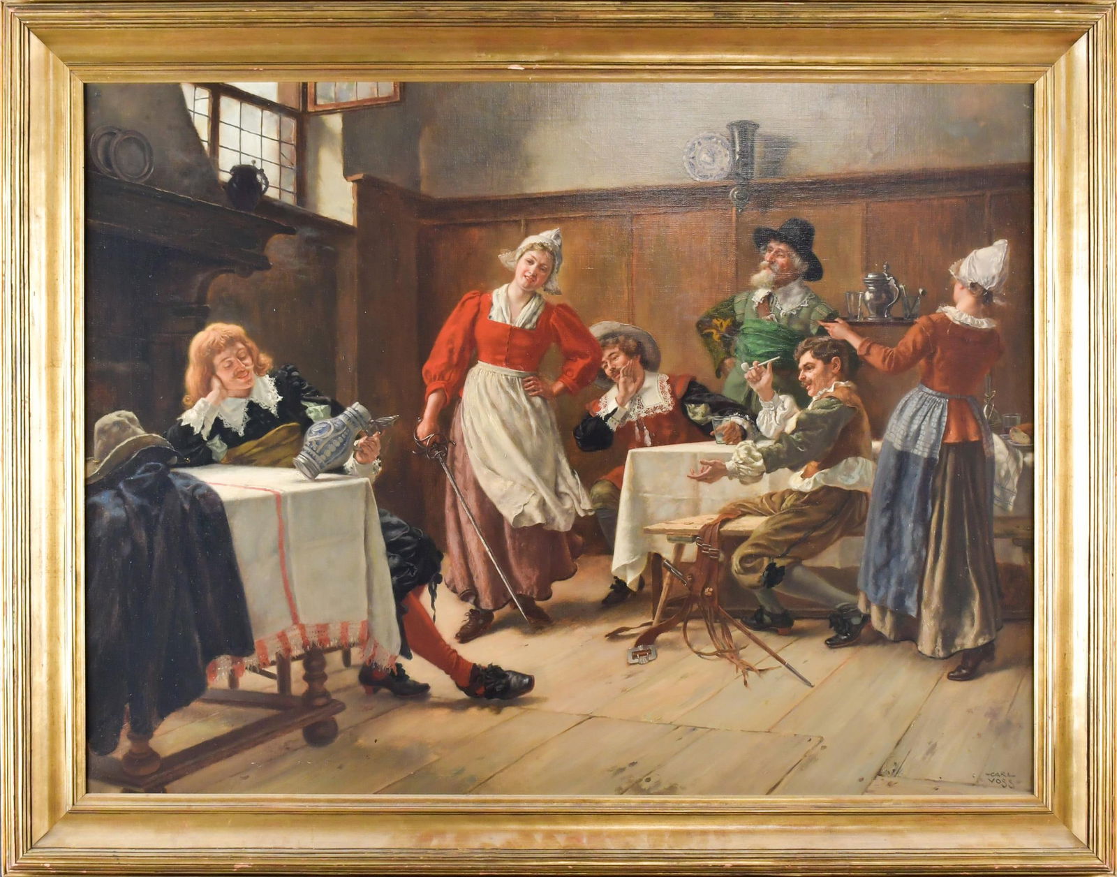 CARL LEOPOLD VOSS OIL, TAVERN SCENE. (1 of 11)