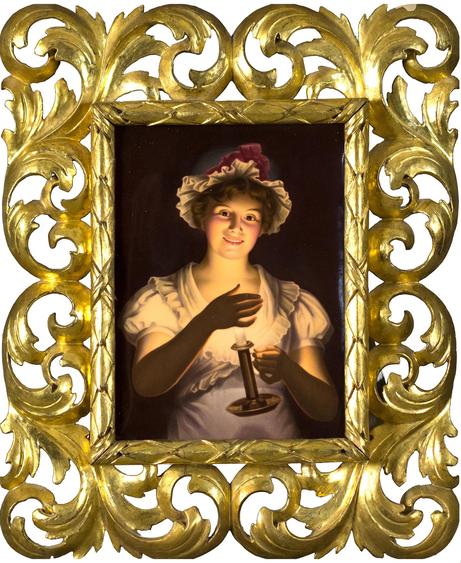 ANTIQUE KPM PLAQUE, LISETTE. (1 of 4)