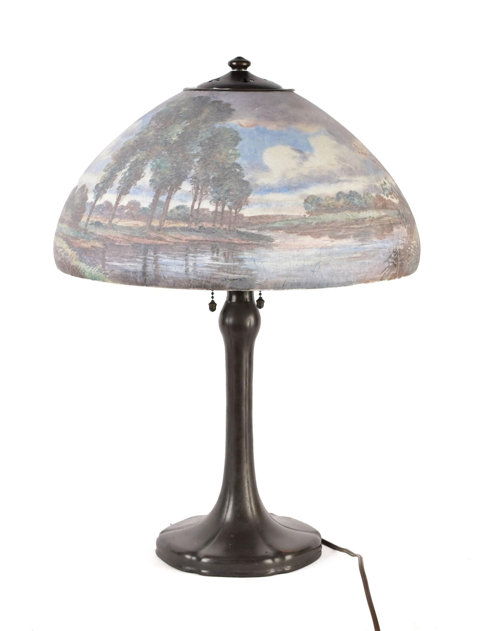 ANTIQUE HANDEL SIGNED TABLE LAMP. (1 of 9)