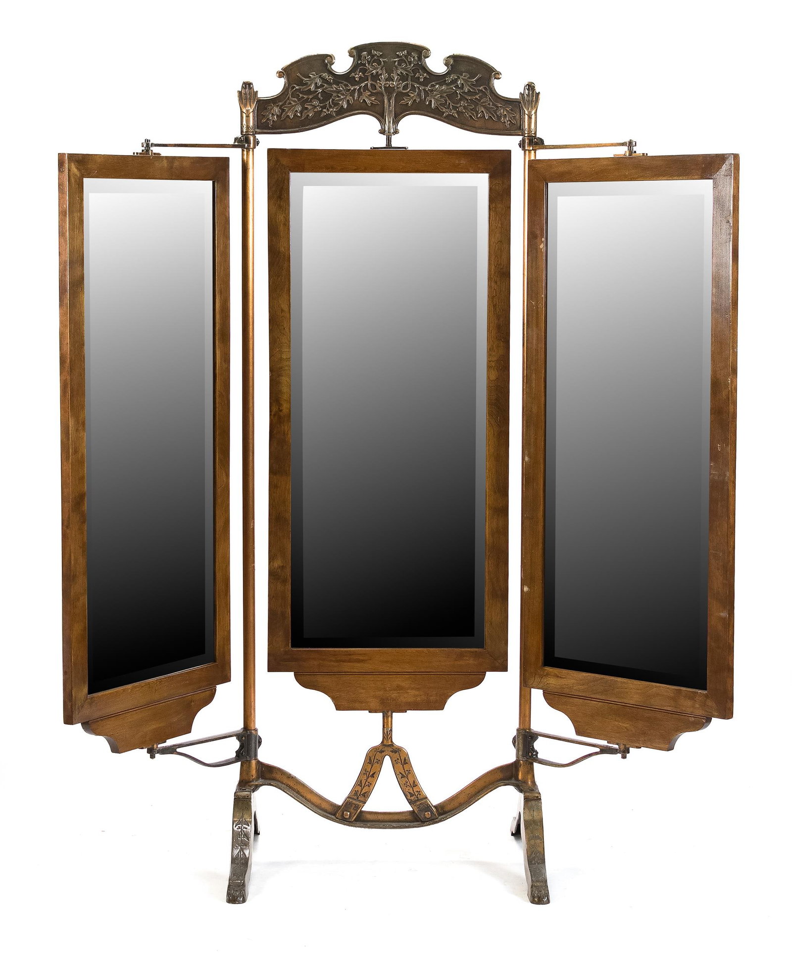 19TH C. ENGLISH HABERDASHERY MIRROR. (1 of 10)