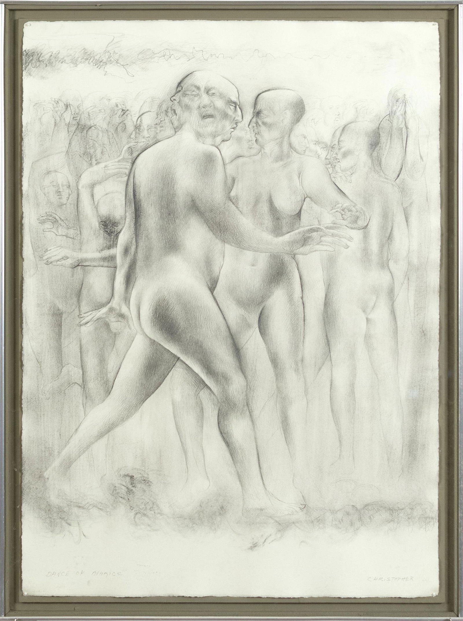 WILLIAM R. CHRISTOPHER GRAPHITE, DANCE OF AVARICE. (1 of 8)