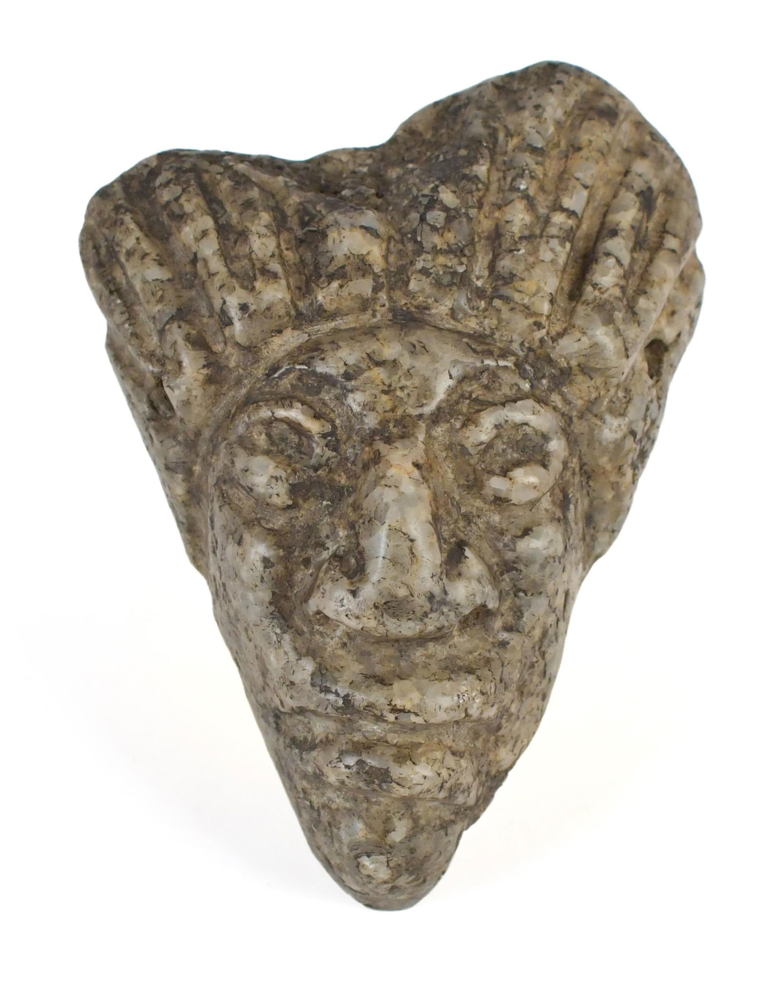 PRE COLUMBIAN CARVED STONE EFFIGY. (1 of 8)