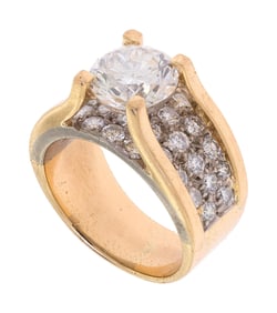 18K GOLD 1.60 CT. DIAMOND RING.