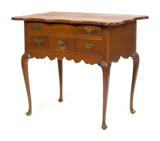 18TH C. CT RIVER VALLEY CHERRY LOWBOY.