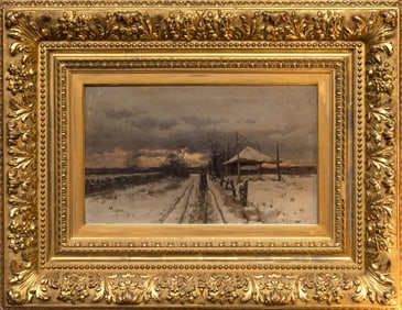WENDELL MACY OIL, WINTER SUNSET.