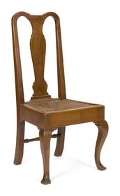 18TH C. QUEEN ANNE RED CEDAR BERMUDIAN SIDE CHAIR.