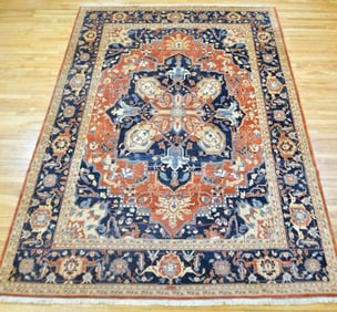 VINTAGE ORIENTAL ROOM SIZE HERIZ RUG.