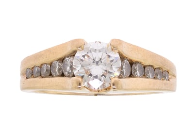 14K GOLD .50 CT. DIAMOND ENGAGEMENT RING.
