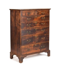 18TH C. RHODE ISLAND TALL CHEST.