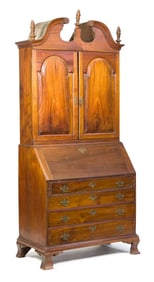 18TH C. CHIPPENDALE WALNUT SECRETARY.