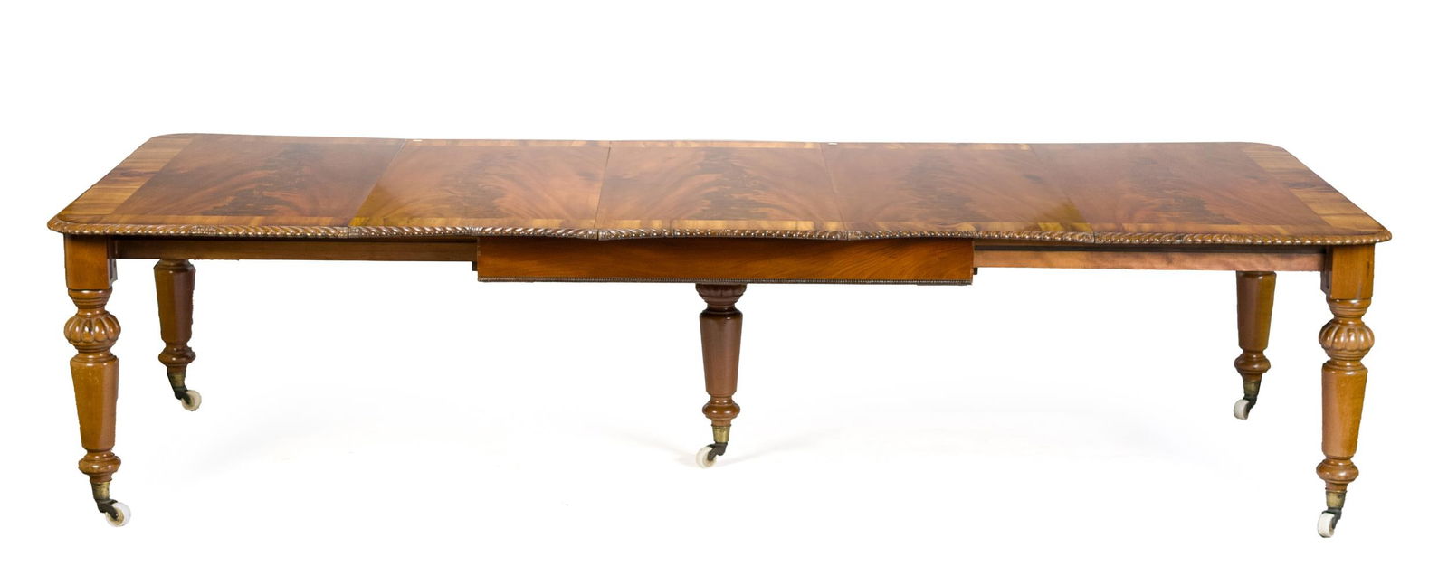 FINE 19TH C. MAHOGANY ENGLISH MAHOGANY DINING TABLE. (1 of 15)