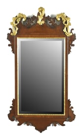 18TH C. CHIPPENDALE WALL MIRROR.