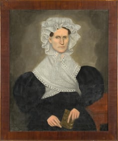 AMERICAN SCHOOL PORTRAIT, ATTRIB. ERASTUS S. FIELD.