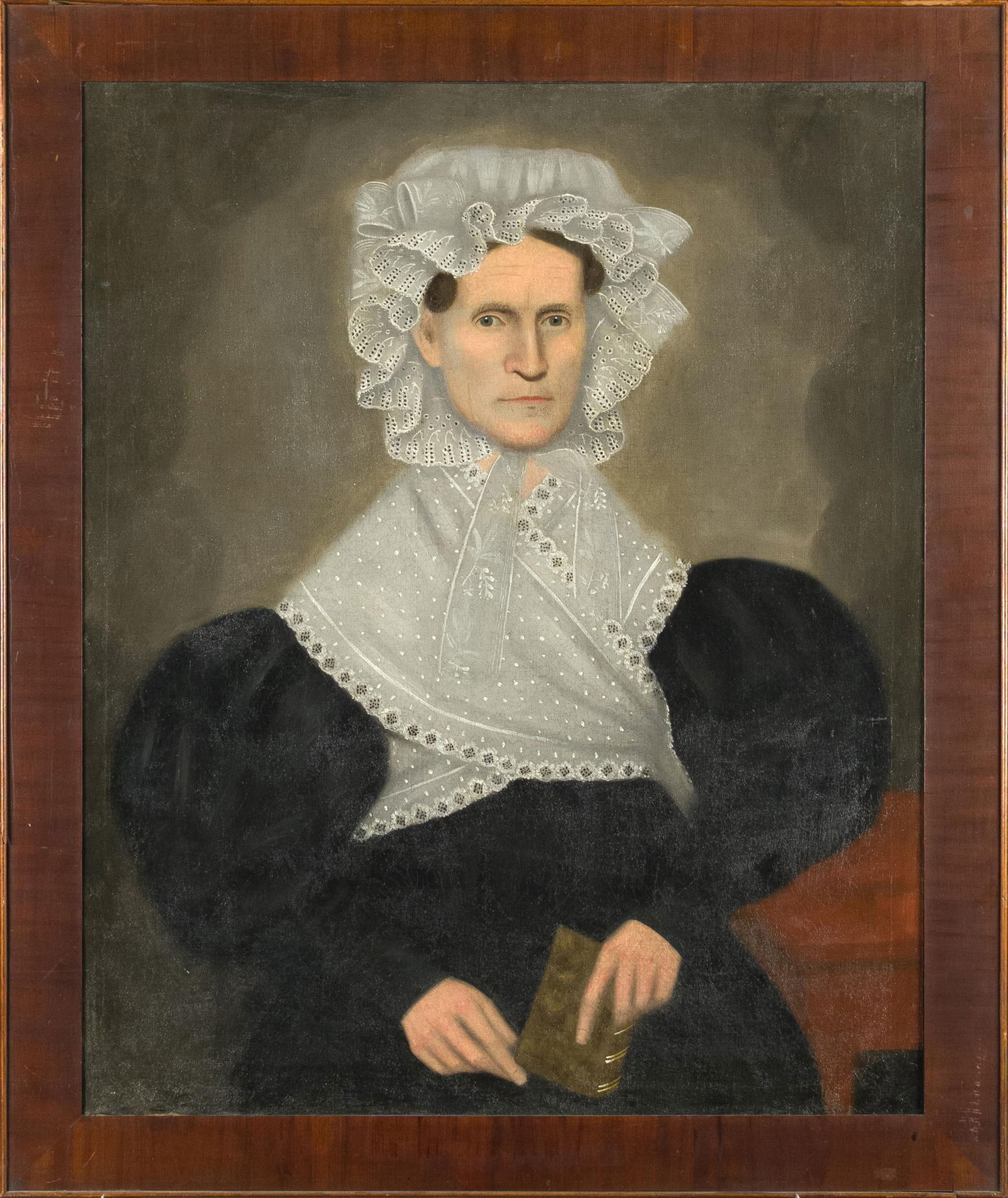 AMERICAN SCHOOL PORTRAIT, ATTRIB. ERASTUS S. FIELD. (1 of 10)