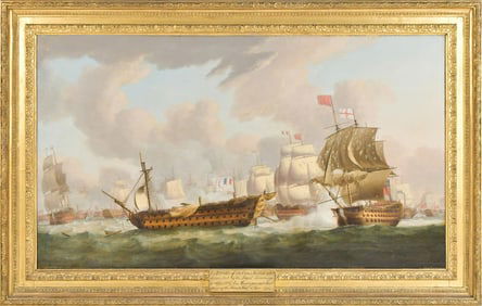 18TH C. ROBERT DODD OIL, THE TERRIBLE DISMASTED.