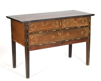 19TH C. ANGLO INDIAN INLAID SERVER.