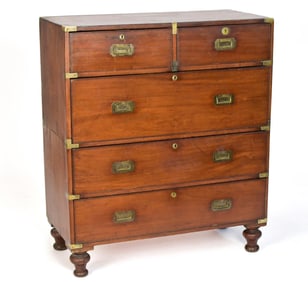 19TH C. ENGLISH CAMPAIGN CHEST.