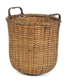 MITCHELL RAY LABELED NANTUCKET BASKET.