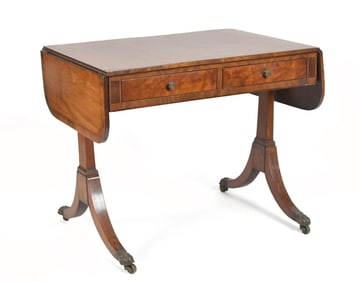 ENGLISH REGENCY INLAID SOFA TABLE.