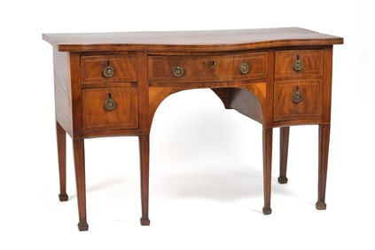 ANTIQUE ENGLISH HEPPLEWHITE INLAID SIDEBOARD.