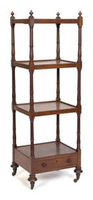 19TH C. MAHOGANY ETAGERE.