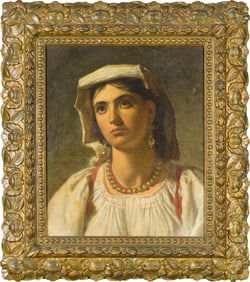ATTRIB. HARRIET CANY PEALE, OIL PORTRAIT.