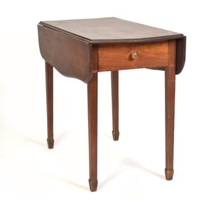 19TH C. FEDERAL INLAID PEMBROKE TABLE.