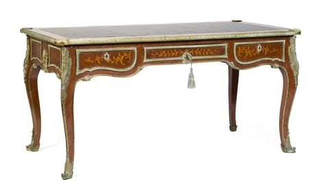 ANTIQUE FRENCH LOUIS XV STYLE BUREAU PLAT.