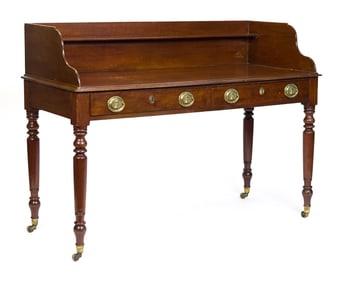 EARLY 19TH C. OVERSIZED REGENCY DRESSING TABLE.