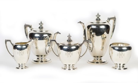 WALLACE STERLING SILVER TEA SET.