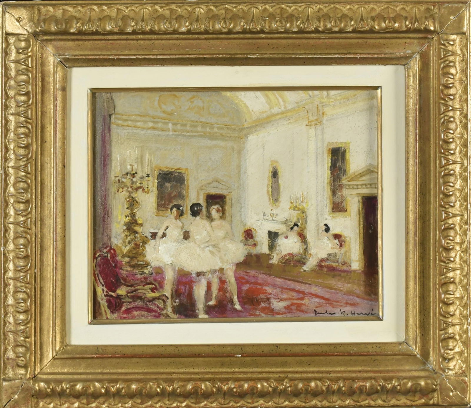 JULES RENE HERVE OIL, BALLET DANCERS. (1 of 12)