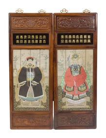 PR. ANTIQUE CHINESE ANCESTRAL PORTRAIT PANELS.