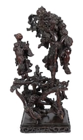 EXCEPTIONAL CHINESE FIGURAL ROOT CARVING.