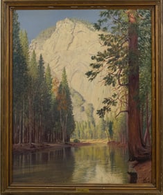 LORENTZ KLEISER OIL, INCENSE PINE YOSEMITE VALLEY.