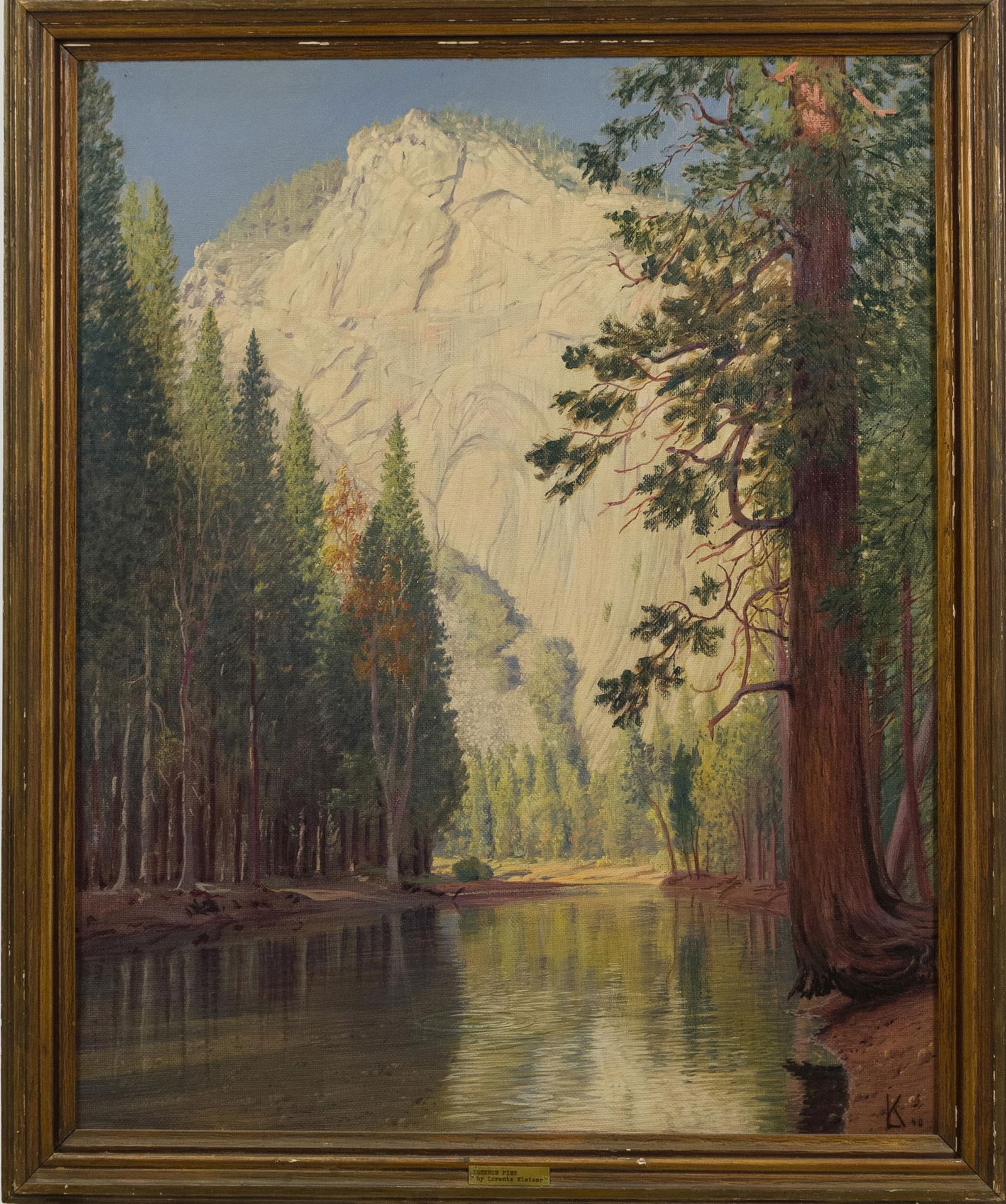 LORENTZ KLEISER OIL, INCENSE PINE YOSEMITE VALLEY. (1 of 9)