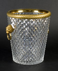 VINTAGE BACCARAT STYLE CRYSTAL CHAMPAGNE BUCKET.