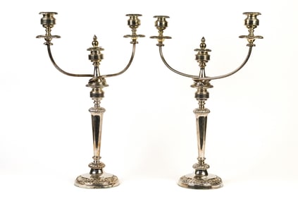 PR. 19TH C. SHEFFIELD CANDELABRAS.