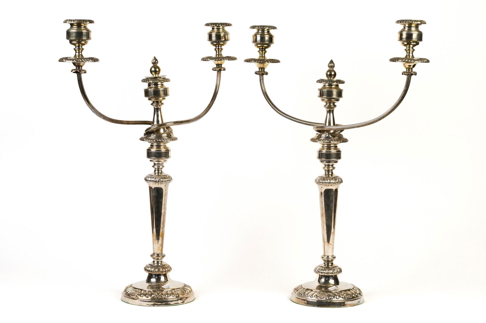 PR. 19TH C. SHEFFIELD CANDELABRAS. (1 of 12)