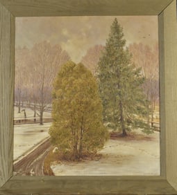 LORENTZ KLEISER OIL, MEETING SNOW 1933.