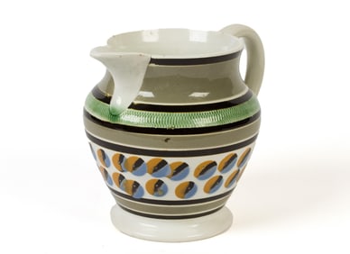 ANTIQUE MOCHA PITCHER, CATS EYE.