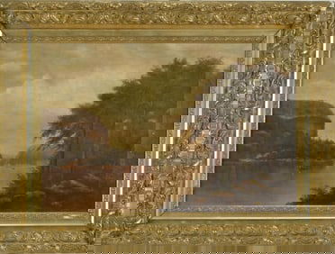 19TH C. AMERICAN SCHOOL RIVER LANDSCAPE.