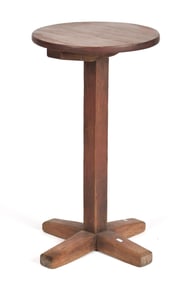 PILGRIM STYLE RED PAINTED CANDLESTAND.