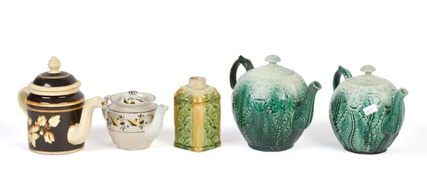 EARLY 19TH C. CERAMICS, 5 PCS.