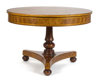 ALFONSO MARINA EXOTIC INLAID WOOD CENTER TABLE.